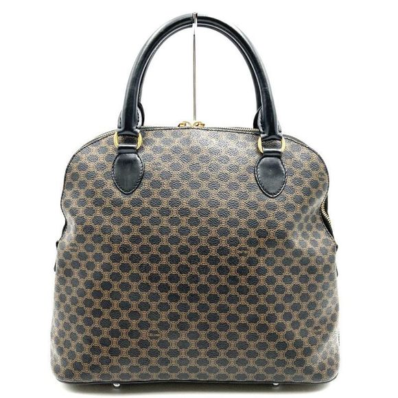 Celine Dm98/1 Handbag PVC Macadam Brown Black Ladies Men Fashion Vintage Gift - Picture 2 of 8